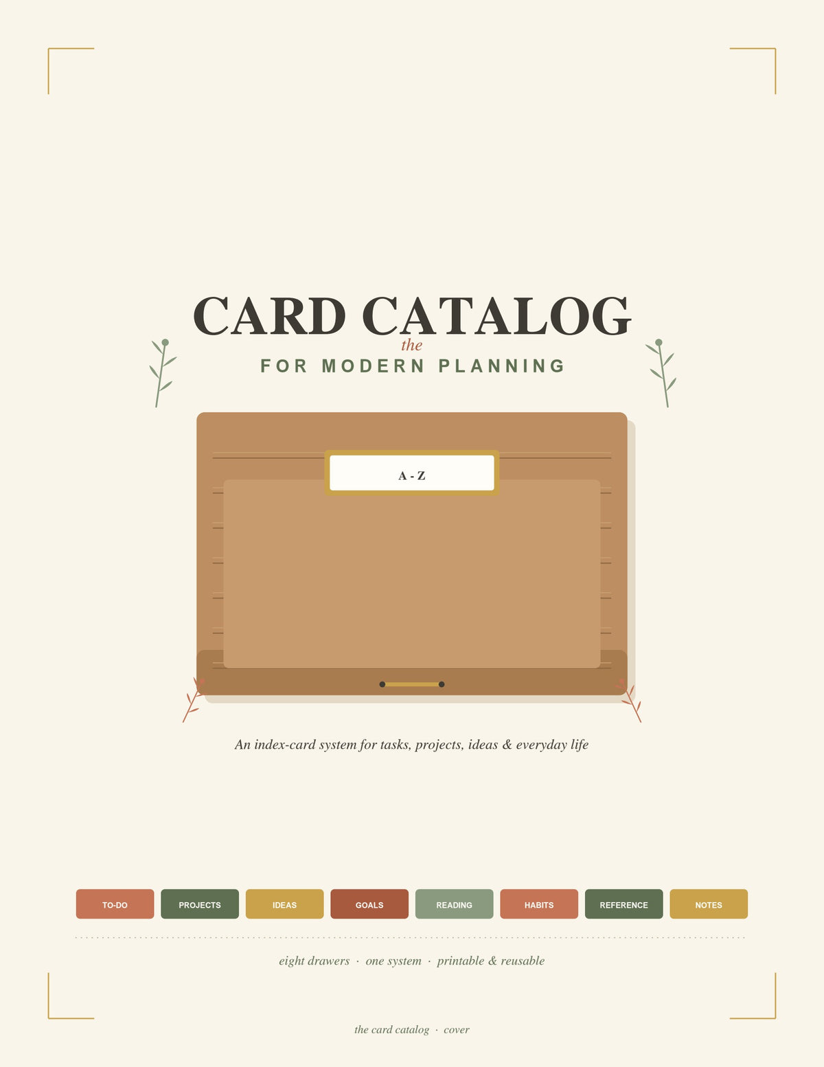 Card Catalog for Modern Planning