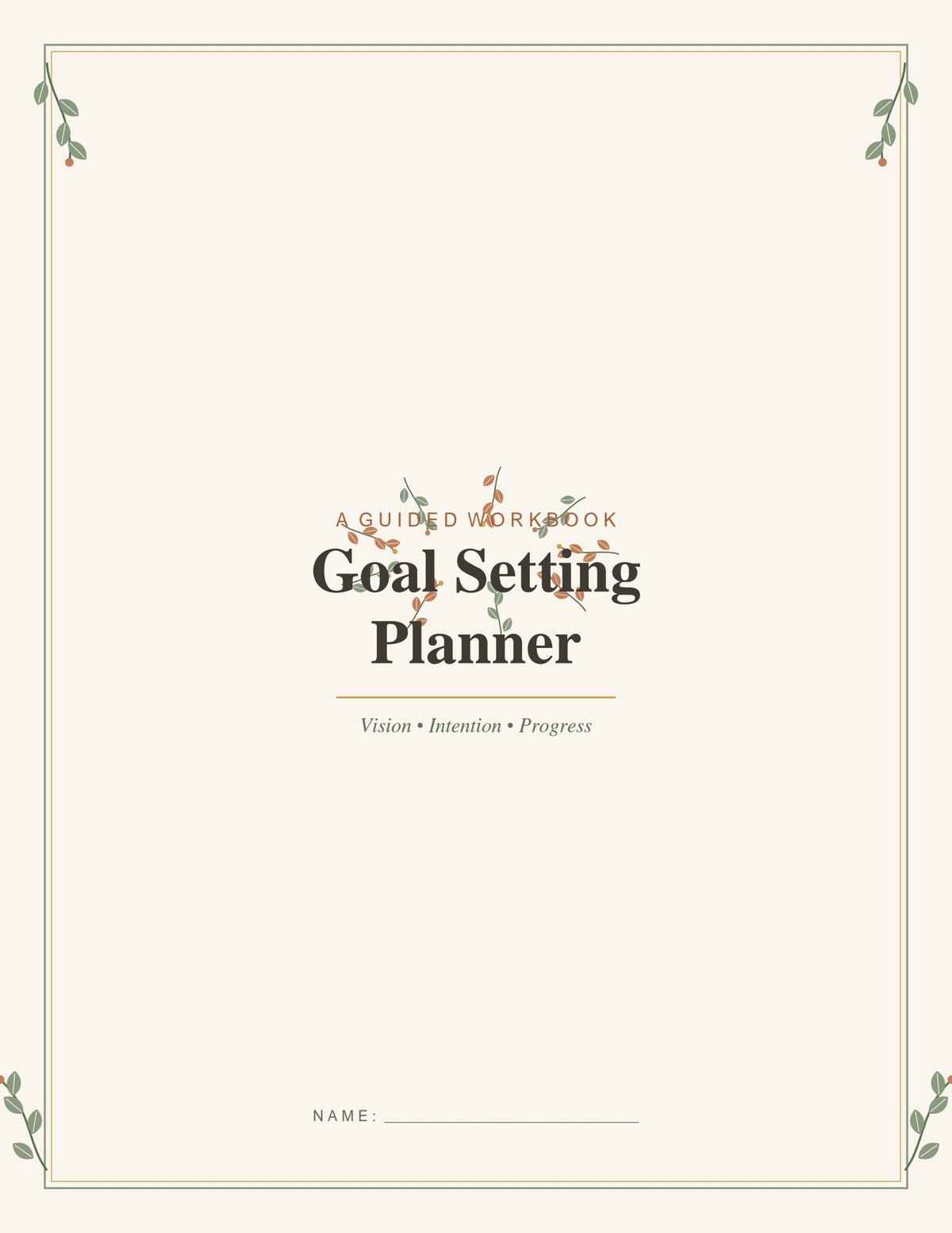 Goal Setting Planner