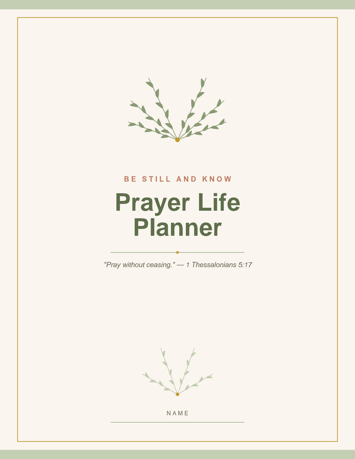 Prayer Life Planner 1