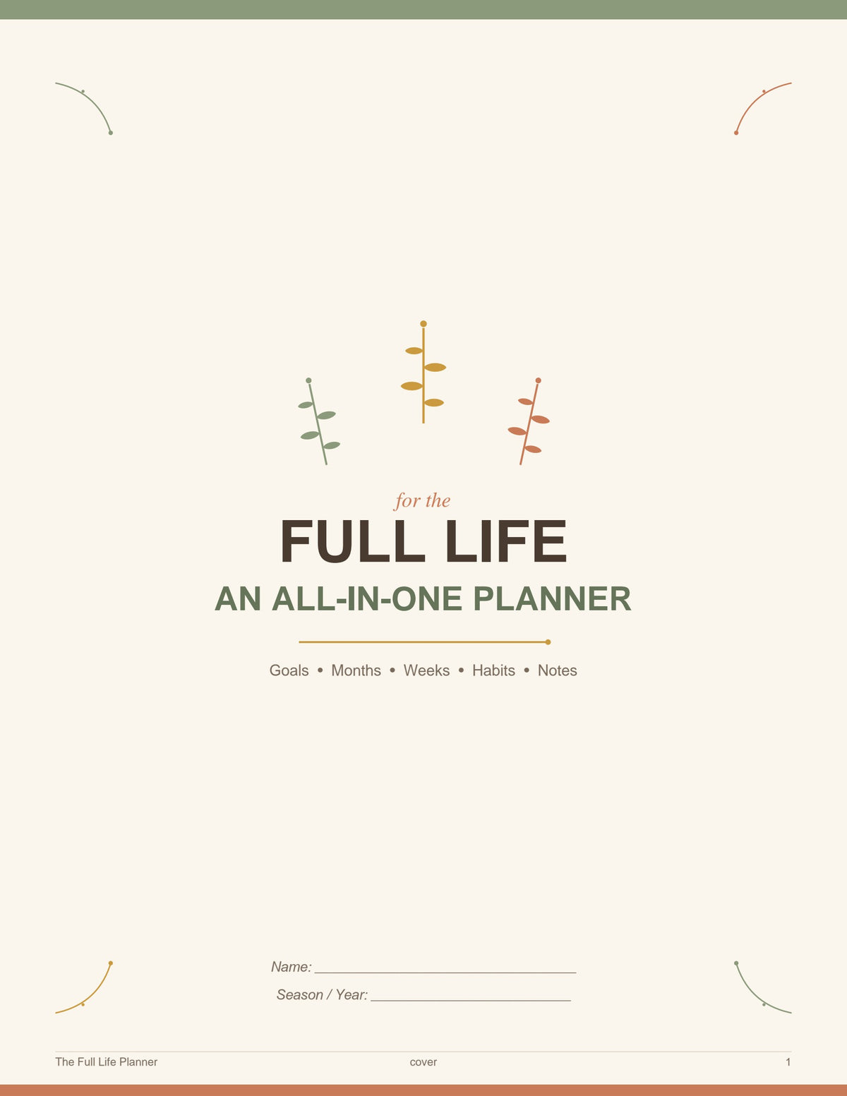 Undated Life Planner
