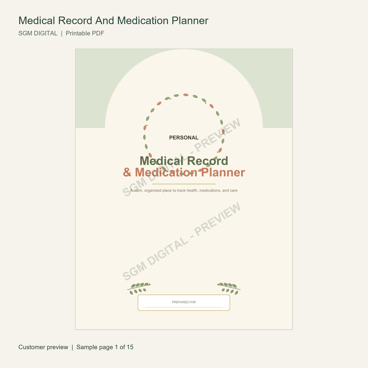 Medical Record & Medication Planner