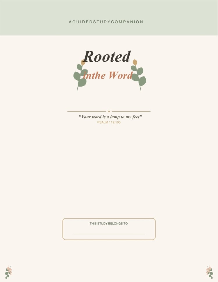 Rooted in the Word Bible Study Planner
