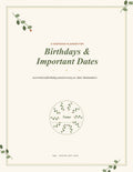 Birthdays & Important Dates Planner