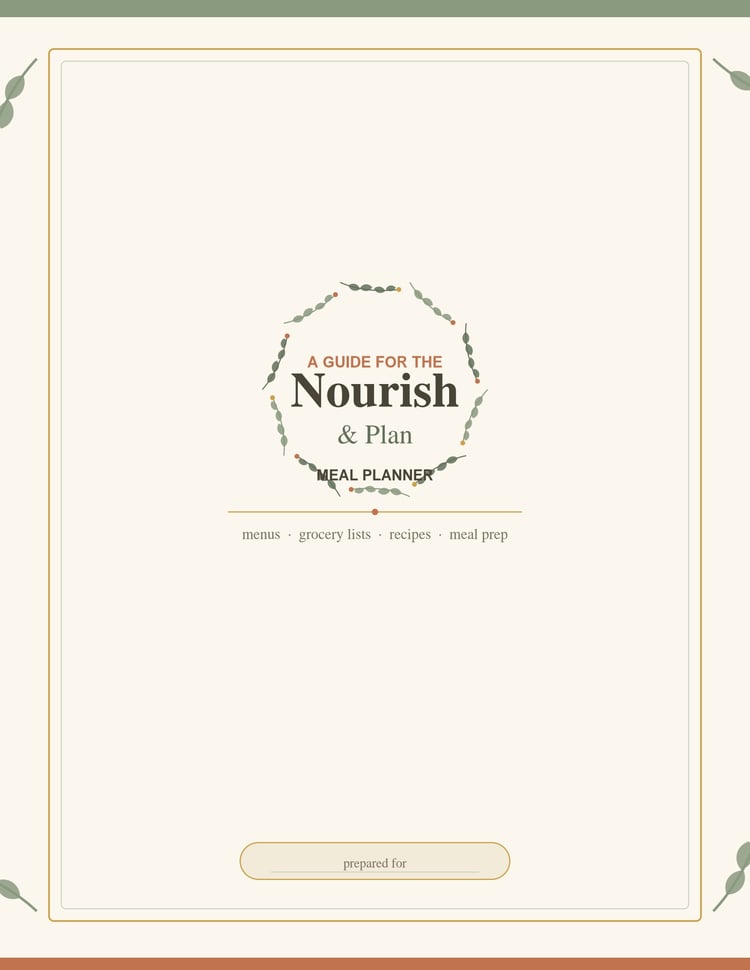 Nourish & Plan Meal Planner