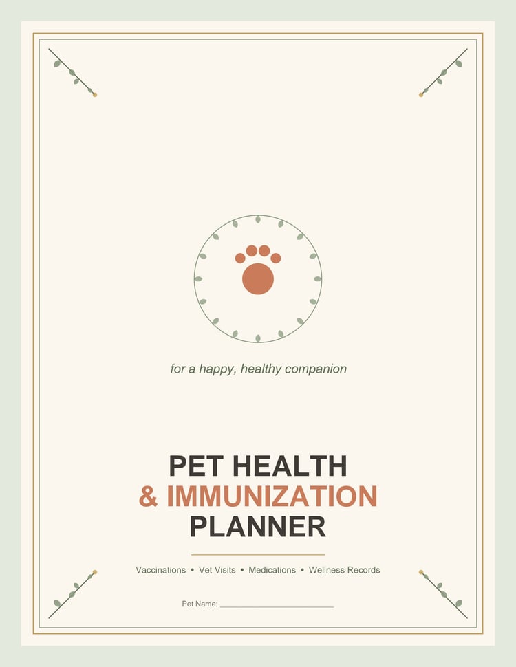 Pet Health & Immunization Planner