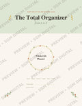 The Total Organizer: From A to Z all-in-one printable life planner cover, sage and terracotta botanical design