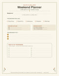 Weekend Free Time Planner