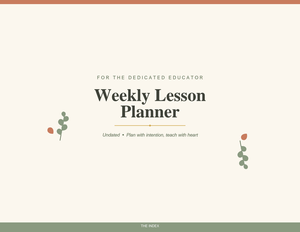 Weekly Teacher Lesson Planner – Printable 7-Period Lesson Plan Template (Undated)